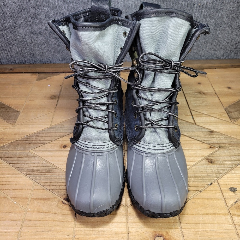 LL Bean Duck Boots Womens Size 6 Shoes Tri Color Canvas Signature Hunting Winter - Picture 3 of 14